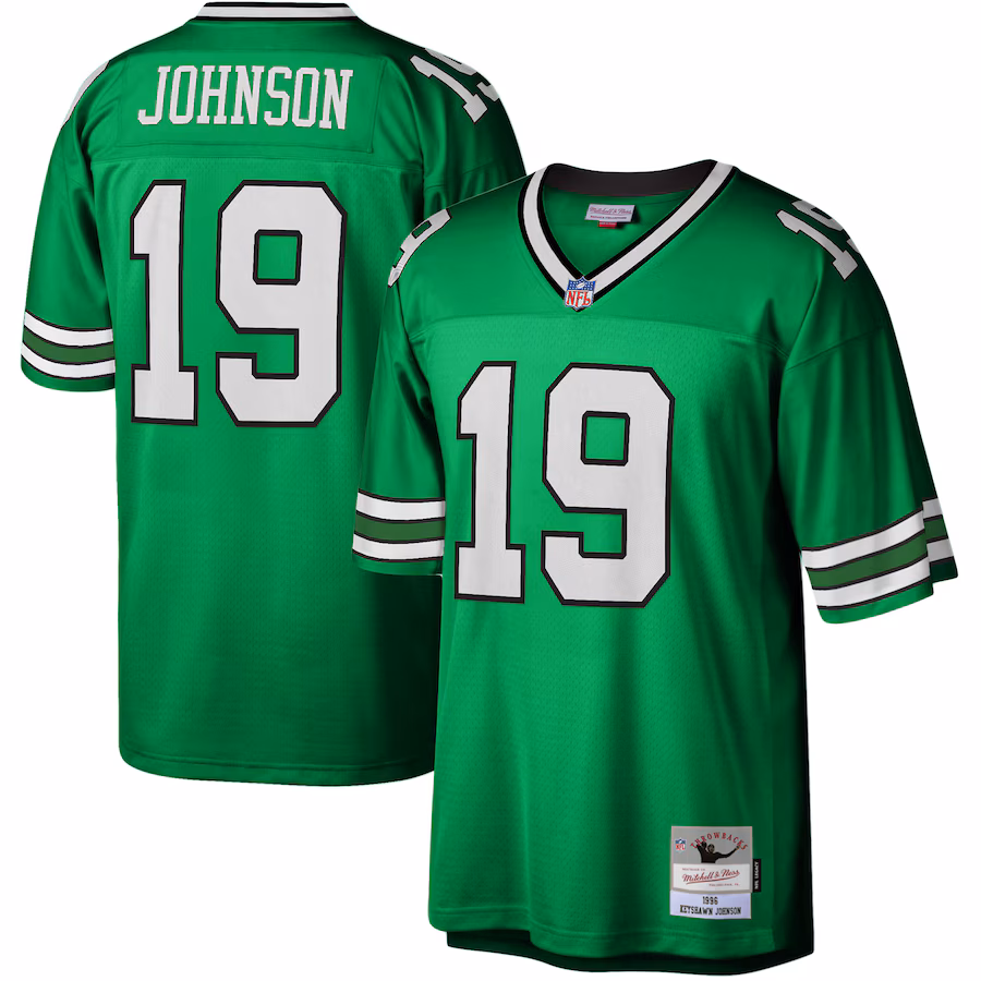 Men's New York Jets Keyshawn Johnson Mitchell & Ness Kelly Green Legacy Replica Jersey - Jersey
