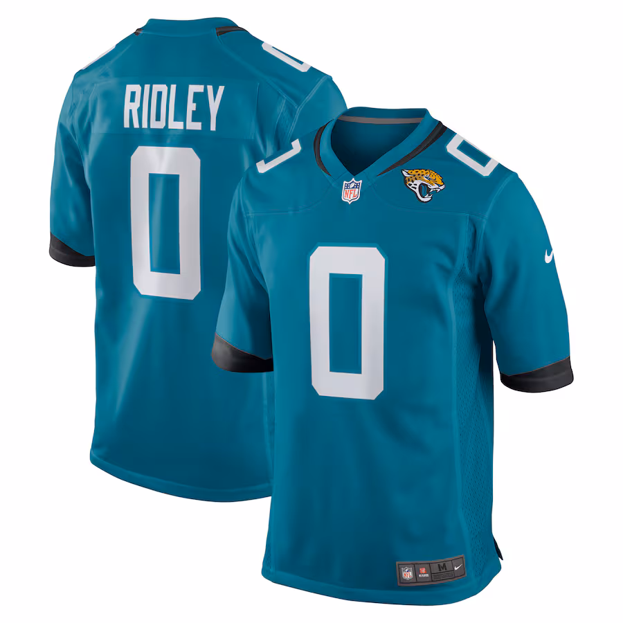 Men's Jacksonville Jaguars Calvin Ridley Nike Teal Game Player Jersey - Jersey
