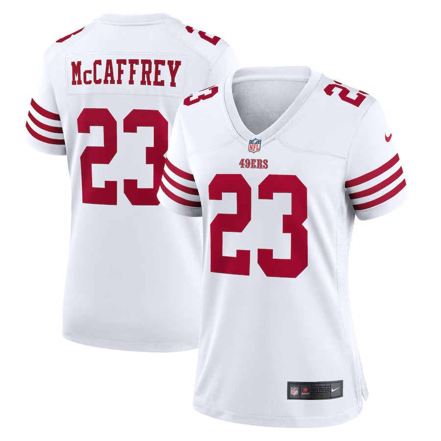 Women's San Francisco 49ers Christian McCaffrey Nike White Player Jersey - Jersey