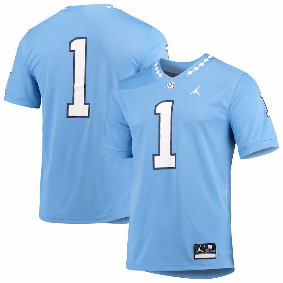 Men's Jordan Brand #1 Carolina Blue North Carolina Tar Heels Game Jersey - Jersey