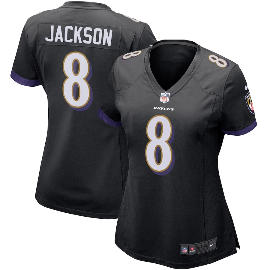 Women's Baltimore Ravens Lamar Jackson Nike Black Game Jersey - Jersey
