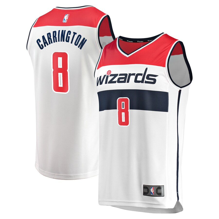 Youth Washington Wizards Carlton Carrington Fanatics White Fast Break Replica Player Jersey - Association Edition - Jersey