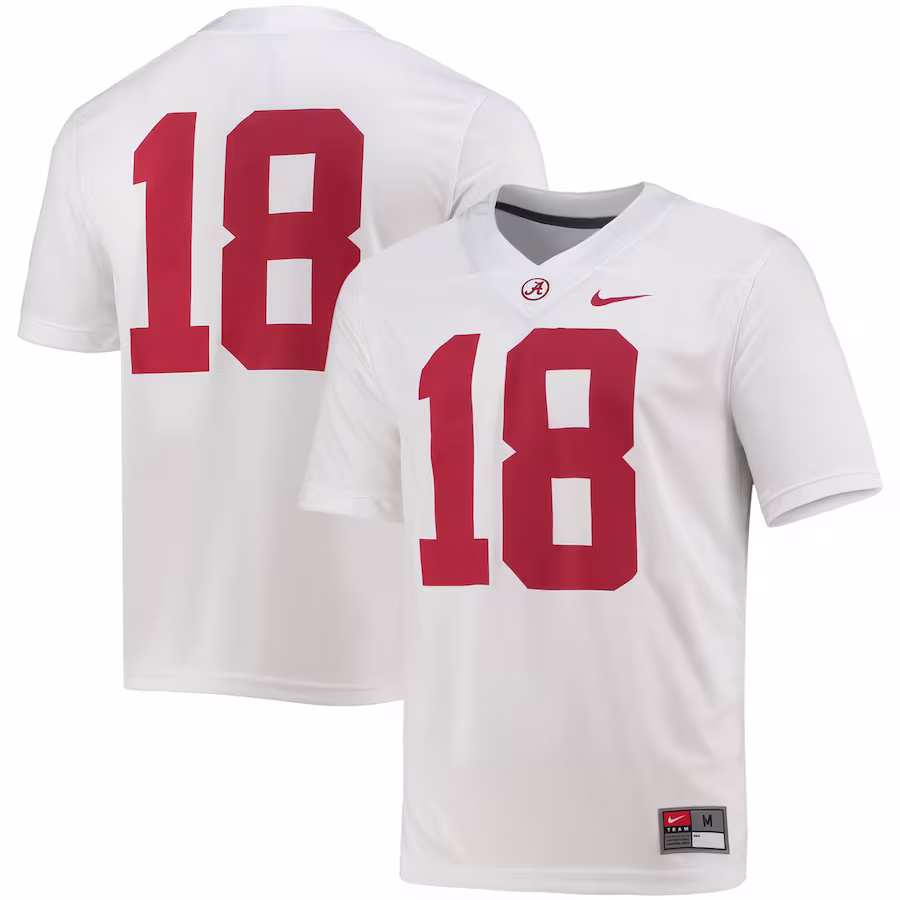 #18 Alabama Crimson Tide Nike Game Jersey - White - Jersey