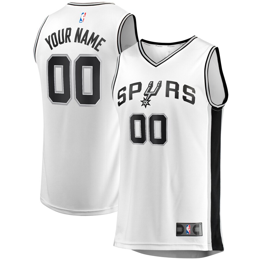 Youth San Antonio Spurs  Fanatics White Fast Break Replica Custom Jersey - Association Edition - Jersey