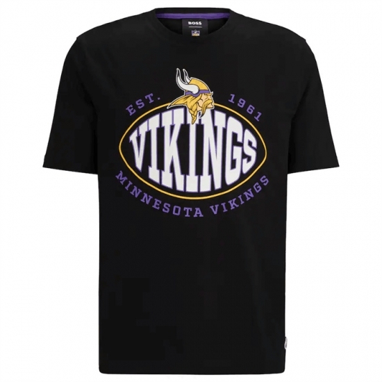 Men's Minnesota Vikings Black BOSS X Trap T Shirt - Jersey