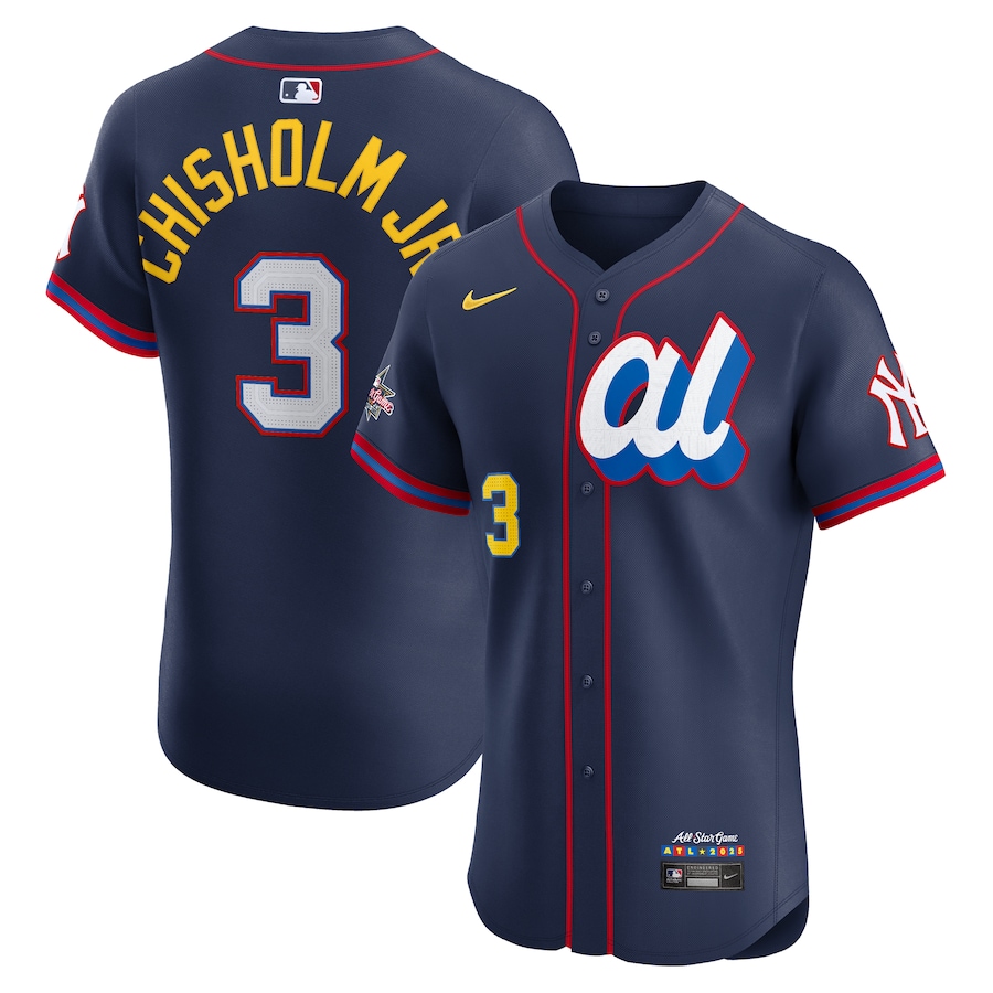 Men's American League Jazz Chisholm Jr. Nike Navy 2025 All-Star Edition Elite Jersey - Jersey