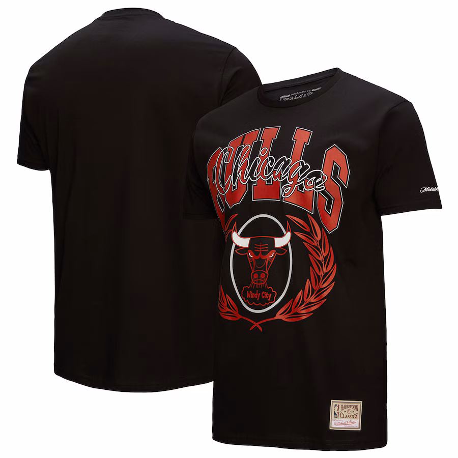Men's Chicago Bulls Mitchell & Ness Black NBA x Michelob Ultra Rewind II T-Shirt - Jersey