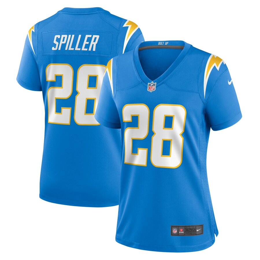 Women's Los Angeles Chargers Isaiah Spiller Nike Powder Blue Game Jersey - Jersey
