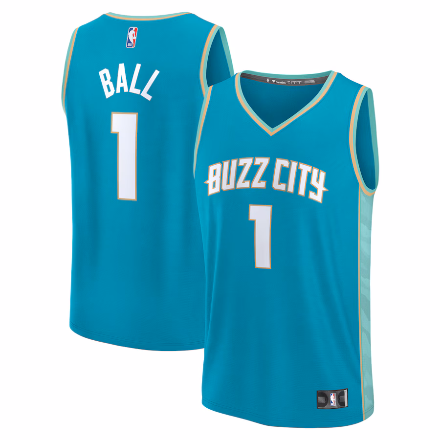 Men's Charlotte Hornets LaMelo Ball Fanatics Teal Fast Break Jersey - City Edition - Jersey