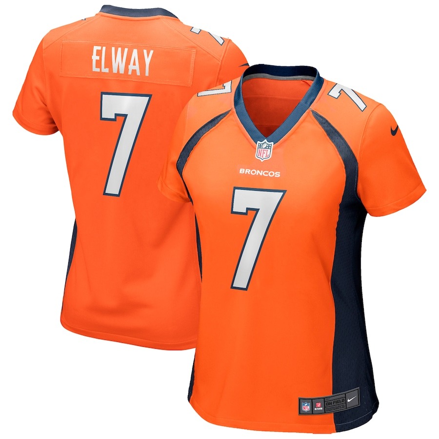 Women's Denver Broncos John Elway Nike Orange Game Retired Player Jersey - Jersey