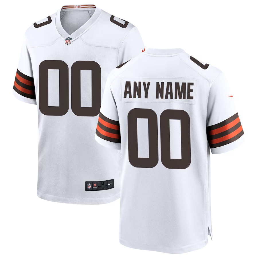 Men's Cleveland Browns Nike White Custom Game Jersey - Jersey