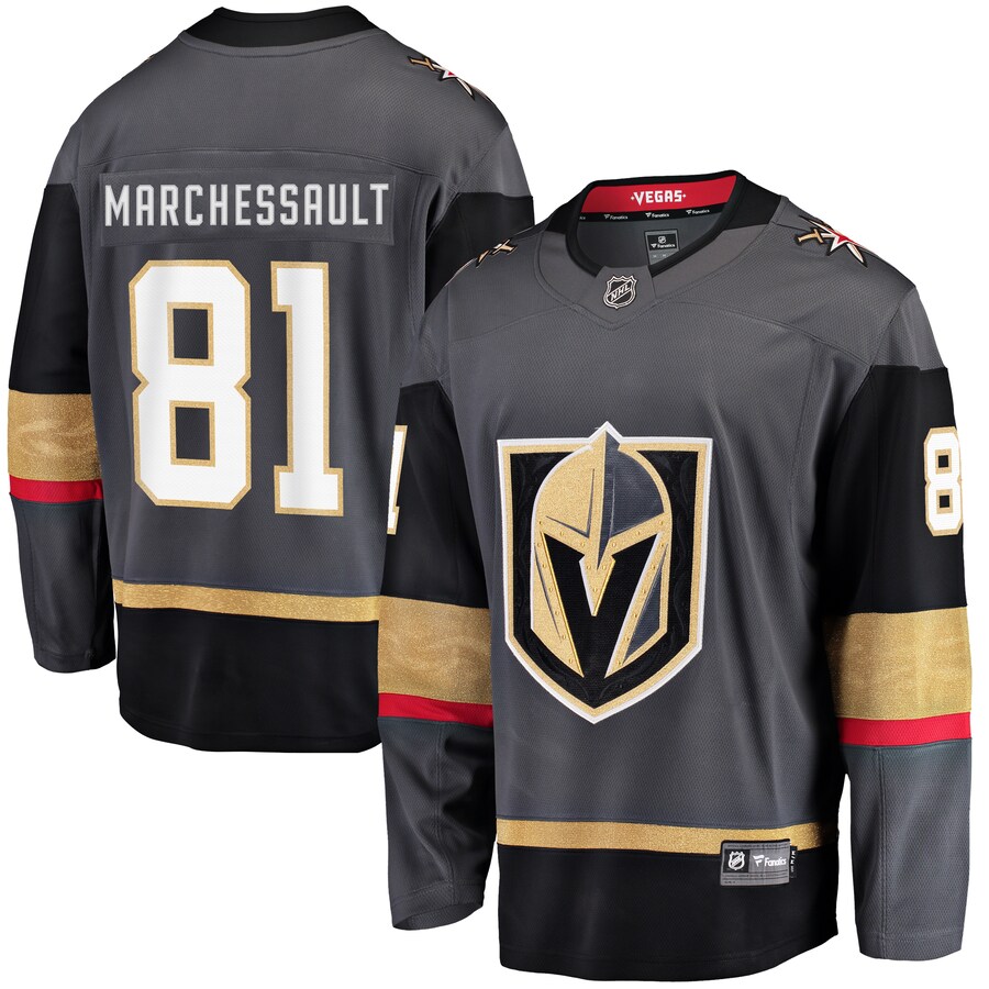 Men's Vegas Golden Knights Jonathan Marchessault Fanatics Branded Gray Alternate Breakaway Player Jersey - Jersey