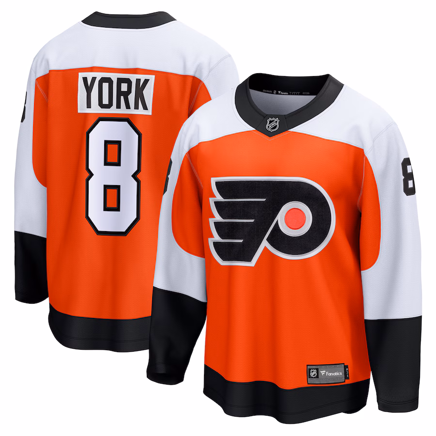 Men's Philadelphia Flyers Cam York Fanatics Orange Home Breakaway Jersey - Jersey