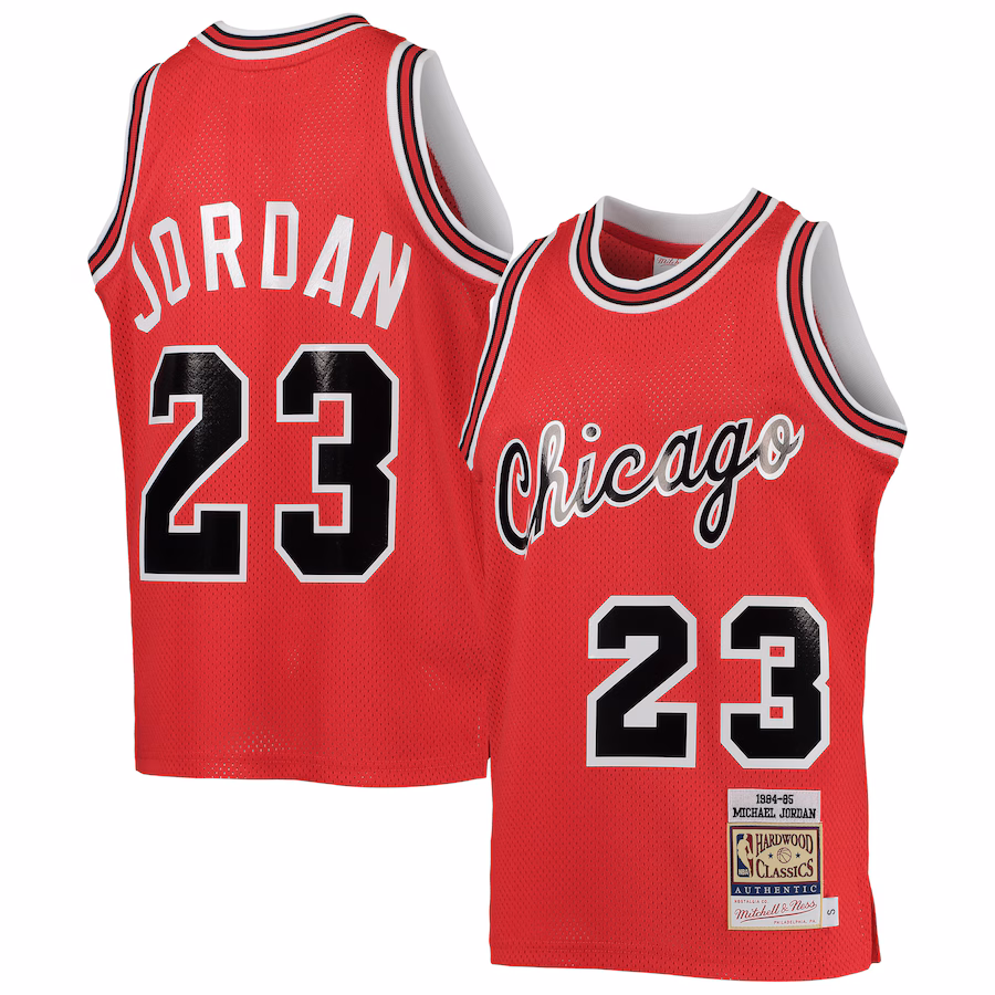 Youth Chicago Bulls Michael Jordan Mitchell & Ness Red 1984/85 Hardwood Classics Authentic Jersey - Jersey