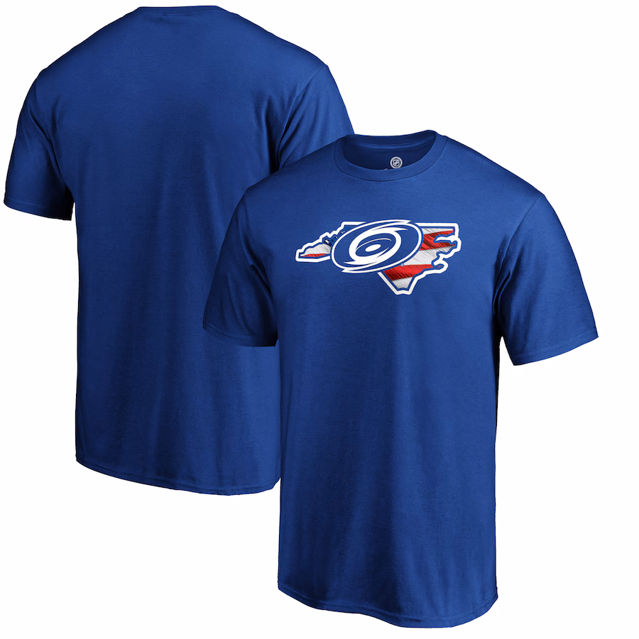 Men's Carolina Hurricanes Royal NHL Banner State T-Shirt - Jersey