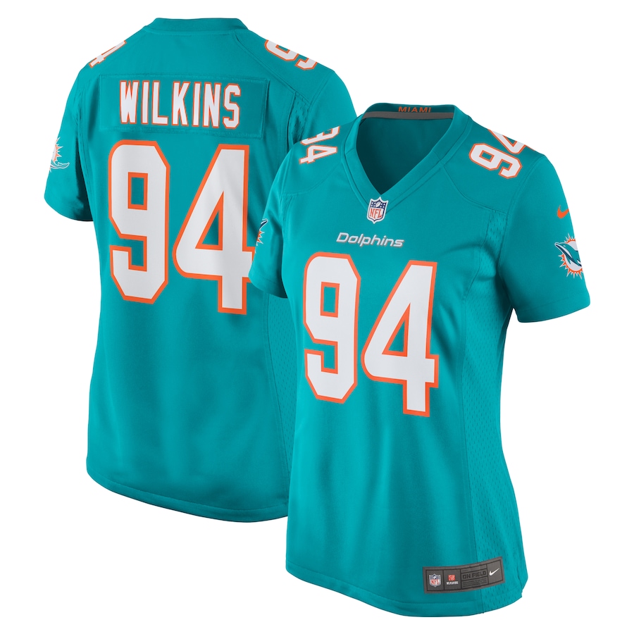 Women's Miami Dolphins Christian Wilkins Nike  Aqua Team Game Jersey - Jersey