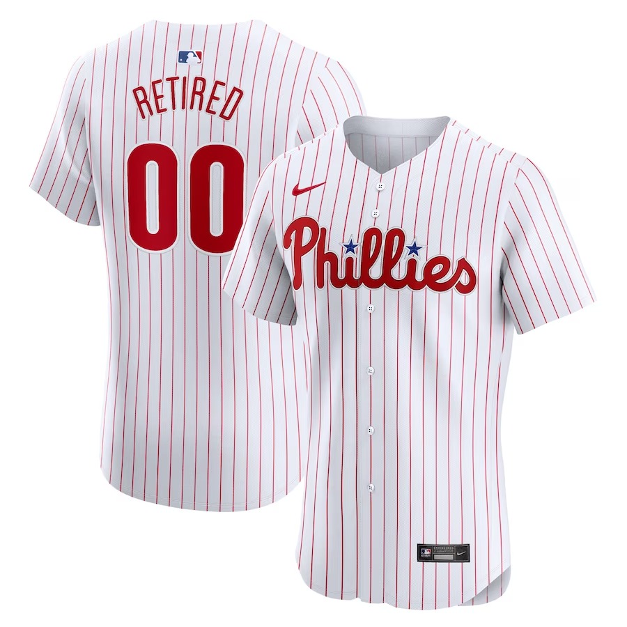 Men's Philadelphia Phillies Nike White Home Elite Pick-A-Player Retired Roster Jersey - Jersey