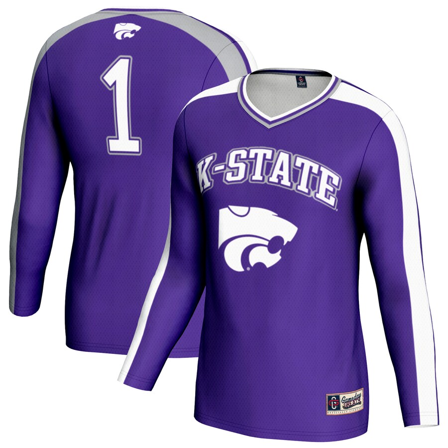Unisex GameDay Greats Purple Kansas State Wildcats #1 Lightweight Volleyball Fashion Jersey - Jersey