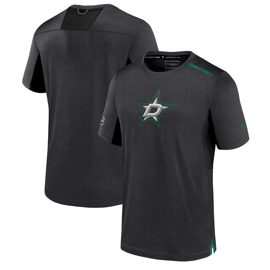 Men's Dallas Stars Fanatics Black Authentic Pro Performance T-Shirt - Jersey