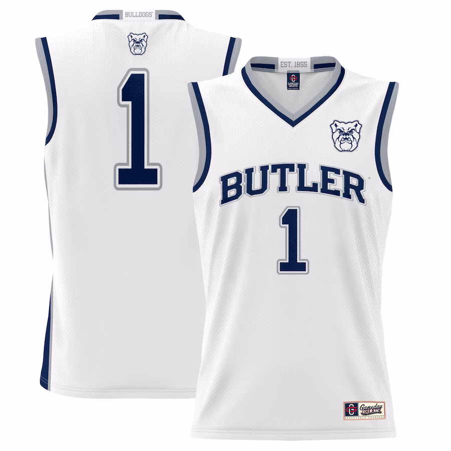#1  Butler Bulldogs GameDay Greats  Lightweight Basketball Jersey - White - Jersey