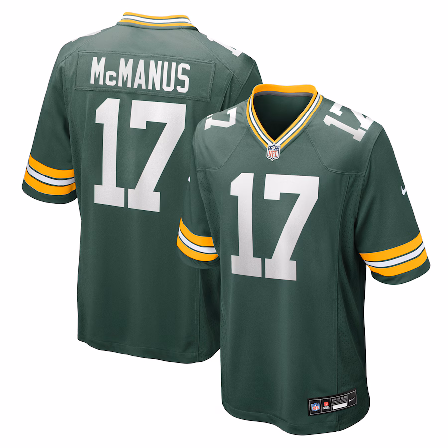 Men's Green Bay Packers Brandon McManus Nike Green Team Game Jersey - Jersey