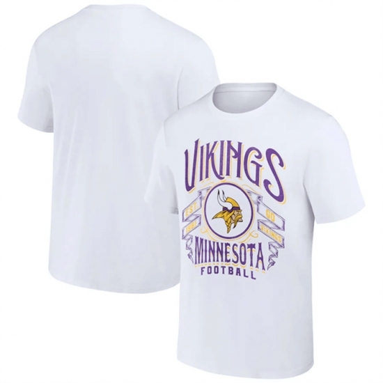 Men's Minnesota Vikings White X Darius Rucker Collection Vintage Football T Shirt - Jersey