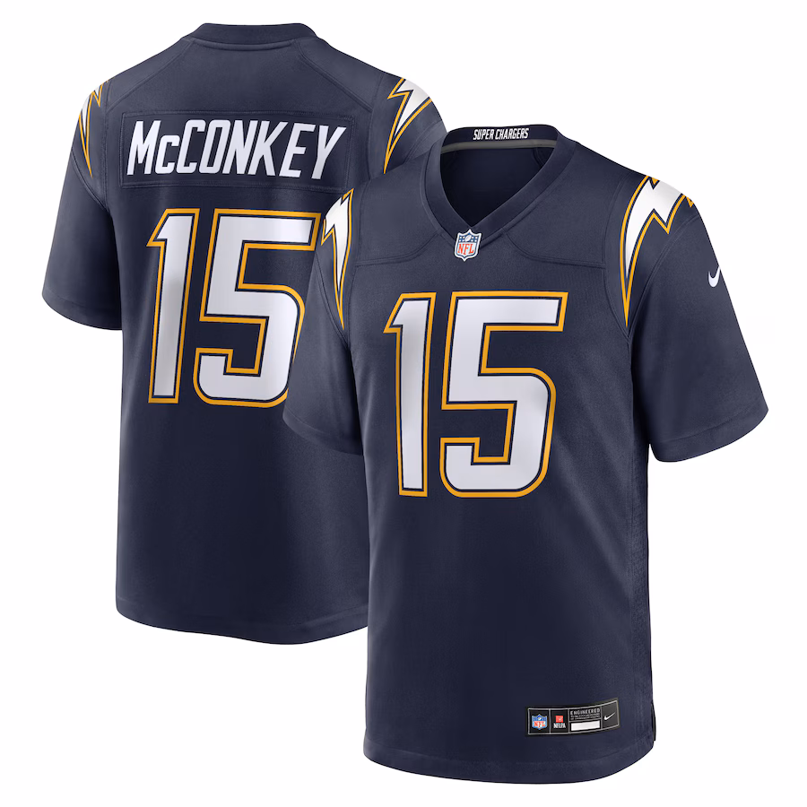 Men's Los Angeles Chargers Ladd McConkey Nike Navy Alternate Super Chargers Game Player Jersey - Jersey