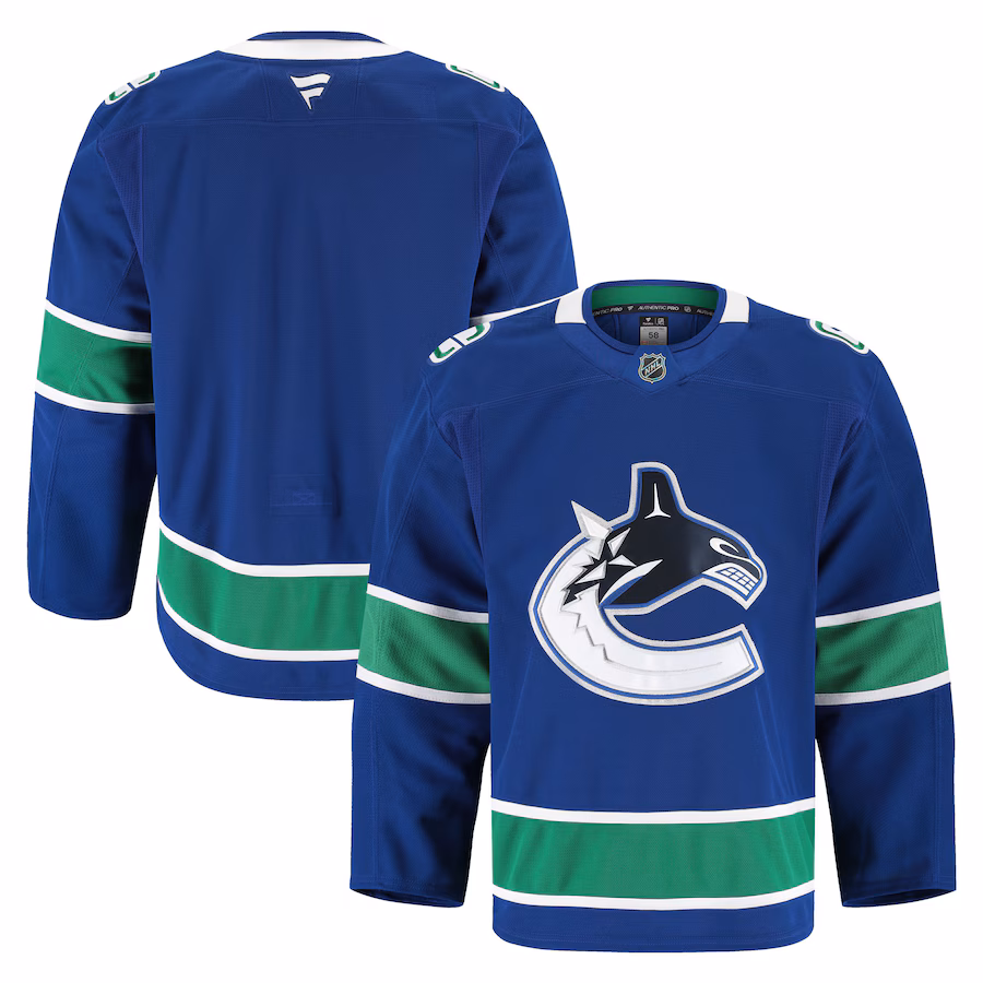 Men's Vancouver Canucks Fanatics Blue Home Authentic Pro Jersey - Jersey