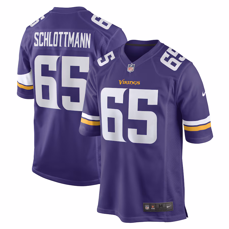 Men's Minnesota Vikings Austin Schlottmann Nike Purple Game Player Jersey - Jersey