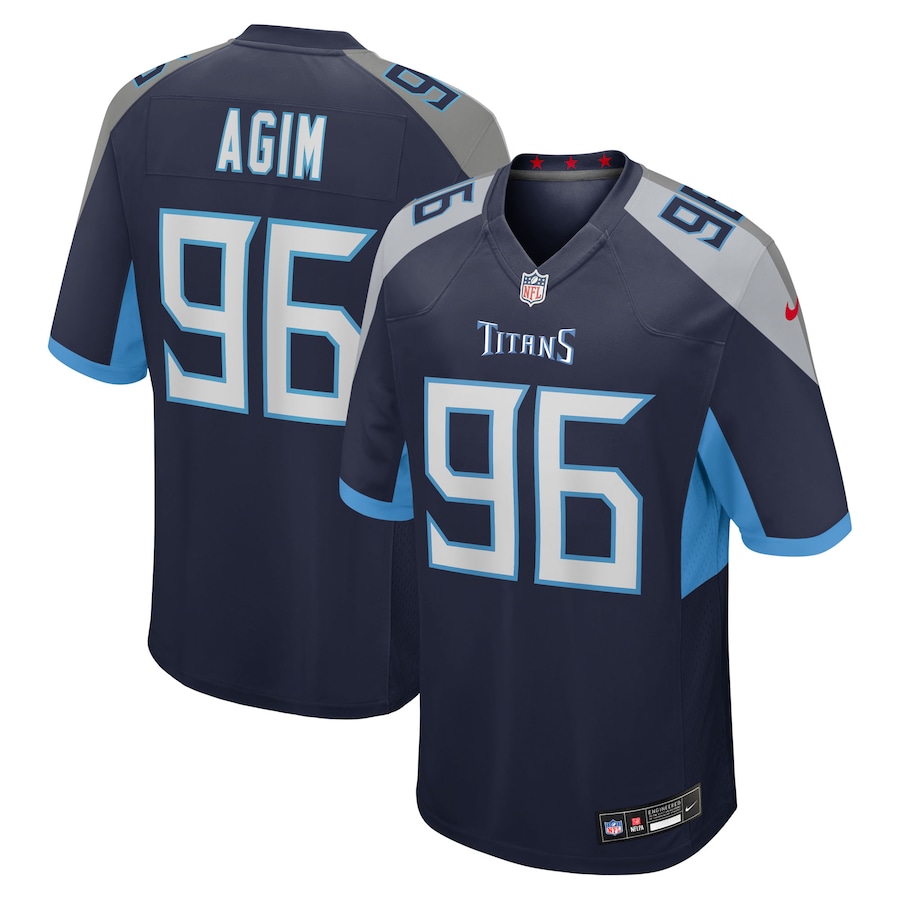 Men's Tennessee Titans McTelvin Agim Nike Navy Team Game Jersey - Jersey