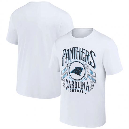Men's Carolina Panthers White X Darius Rucker Collection Vintage Football T Shirt - Jersey