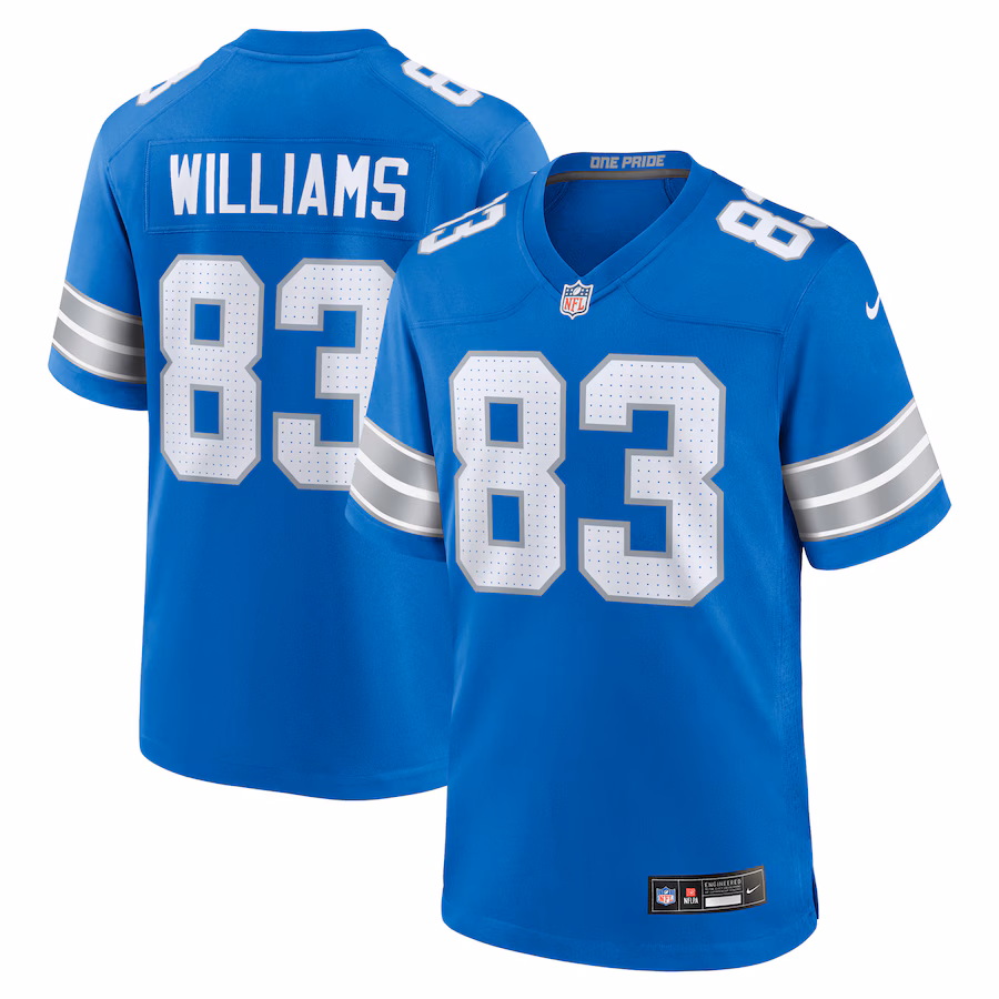 Men's Detroit Lions Isaiah Williams Nike  Blue Game Jersey - Jersey