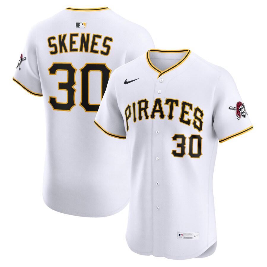 Men's Pittsburgh Pirates Paul Skenes Nike White Home Elite Jersey - Jersey