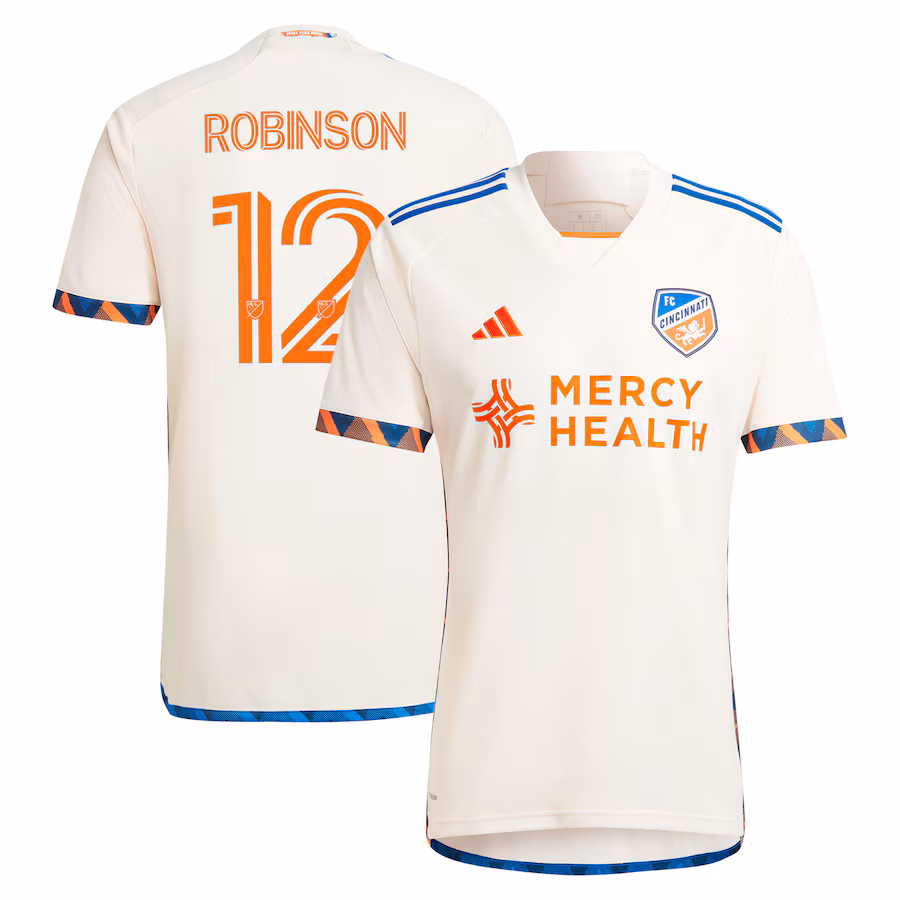 Men's FC Cincinnati Miles Robinson adidas White 2024 The Canvas Kit Replica Player Jersey - Jersey