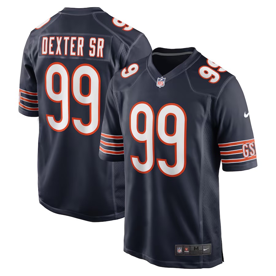 Men's Chicago Bears Gervon Dexter Sr. Nike Navy Game Jersey - Jersey