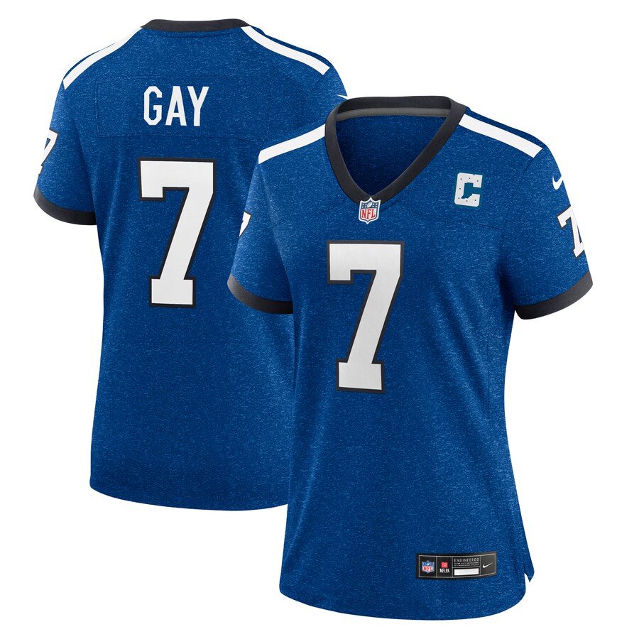 Women's Indianapolis Colts Matt Gay Nike Royal Indiana Nights Alternate Game Jersey - Jersey