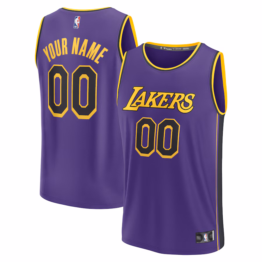 Youth Los Angeles Lakers  Fanatics Purple Fast Break Replica Custom Jersey - Statement Edition - Jersey