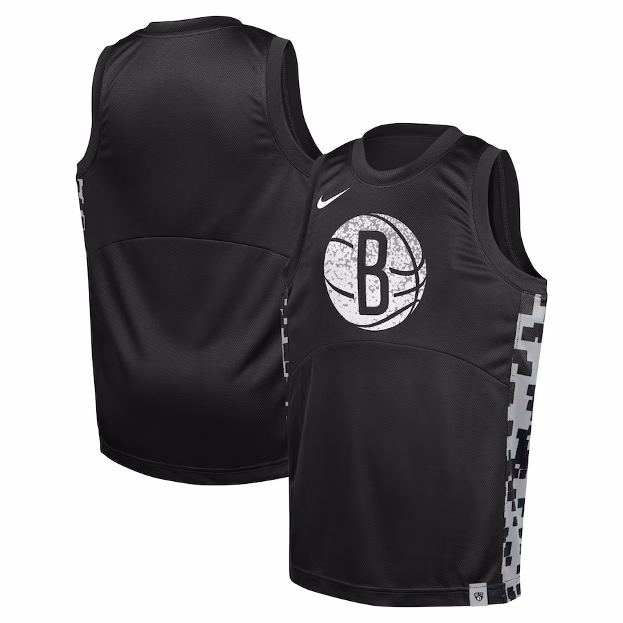 Youth Brooklyn Nets  Nike Black Courtside Starting Five Team Jersey - Jersey