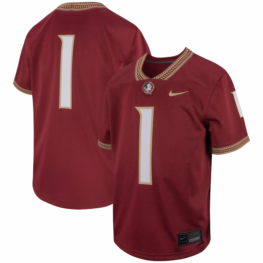 Youth Nike #1 Garnet Florida State Seminoles Untouchable Replica Game Jersey - Jersey
