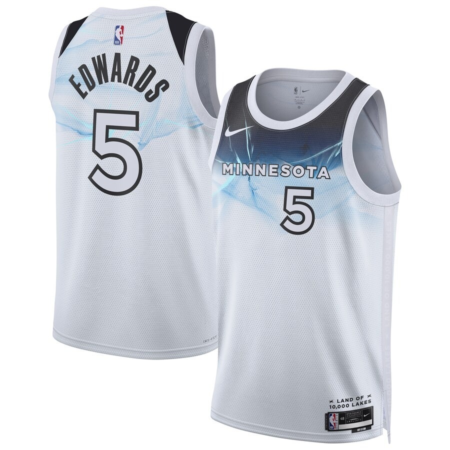 Unisex Minnesota Timberwolves Anthony Edwards Nike White 2024/25 Swingman Player Jersey - City Edition - Jersey
