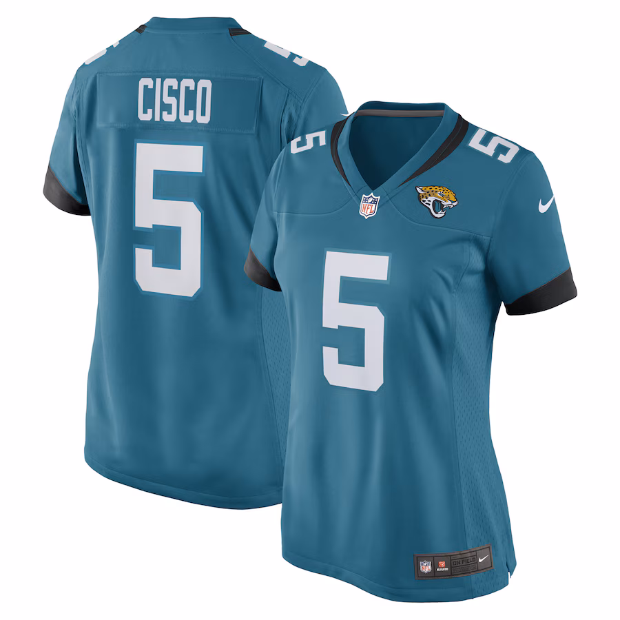 Women's Jacksonville Jaguars Andre Cisco Nike Teal Game Player Jersey - Jersey