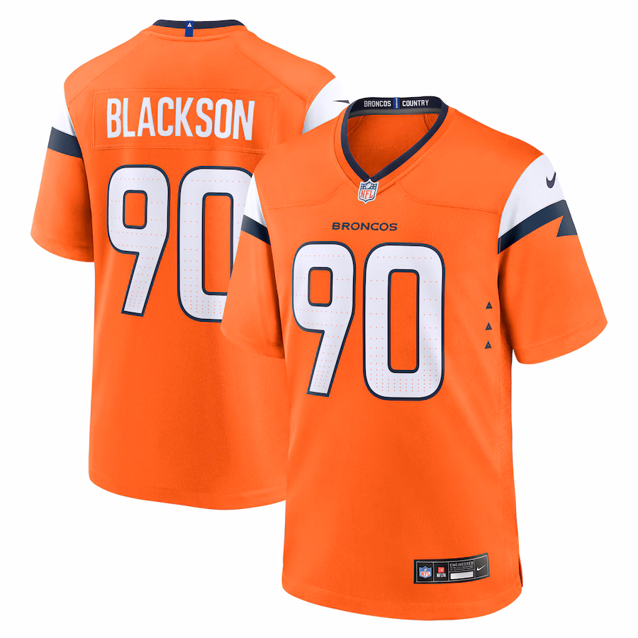 Men's Denver Broncos Angelo Blackson Nike  Orange Game Jersey - Jersey