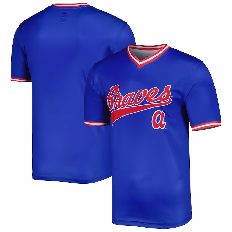 Men's Atlanta Braves Stitches Royal Cooperstown Collection Team Jersey - Jersey