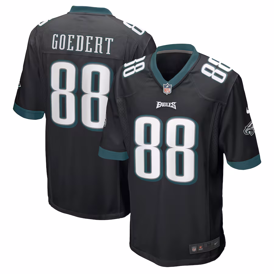 Men's Philadelphia Eagles Dallas Goedert Nike Black Game Jersey - Jersey