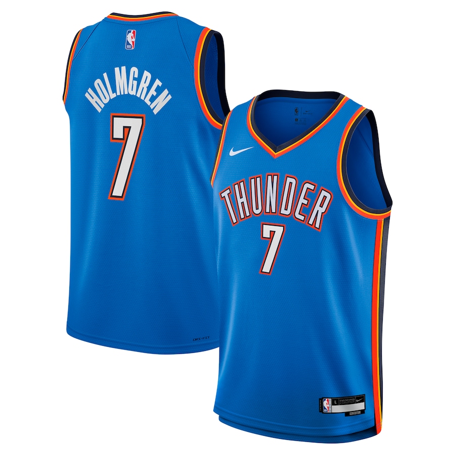 Youth Oklahoma City Thunder Chet Holmgren Nike Blue Swingman Jersey - Icon Edition - Jersey