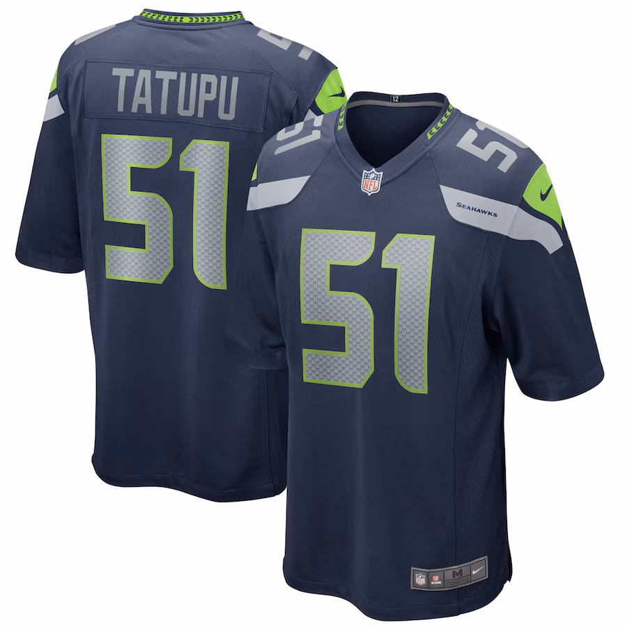 Men's Seattle Seahawks Lofa Tatupu Nike College Navy Game Retired Player Jersey - Jersey