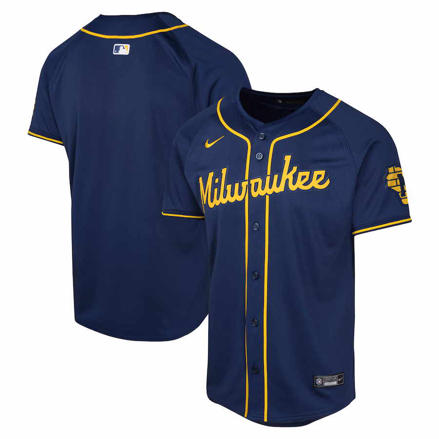 Youth Milwaukee Brewers Nike Navy Alternate Limited Jersey - Jersey