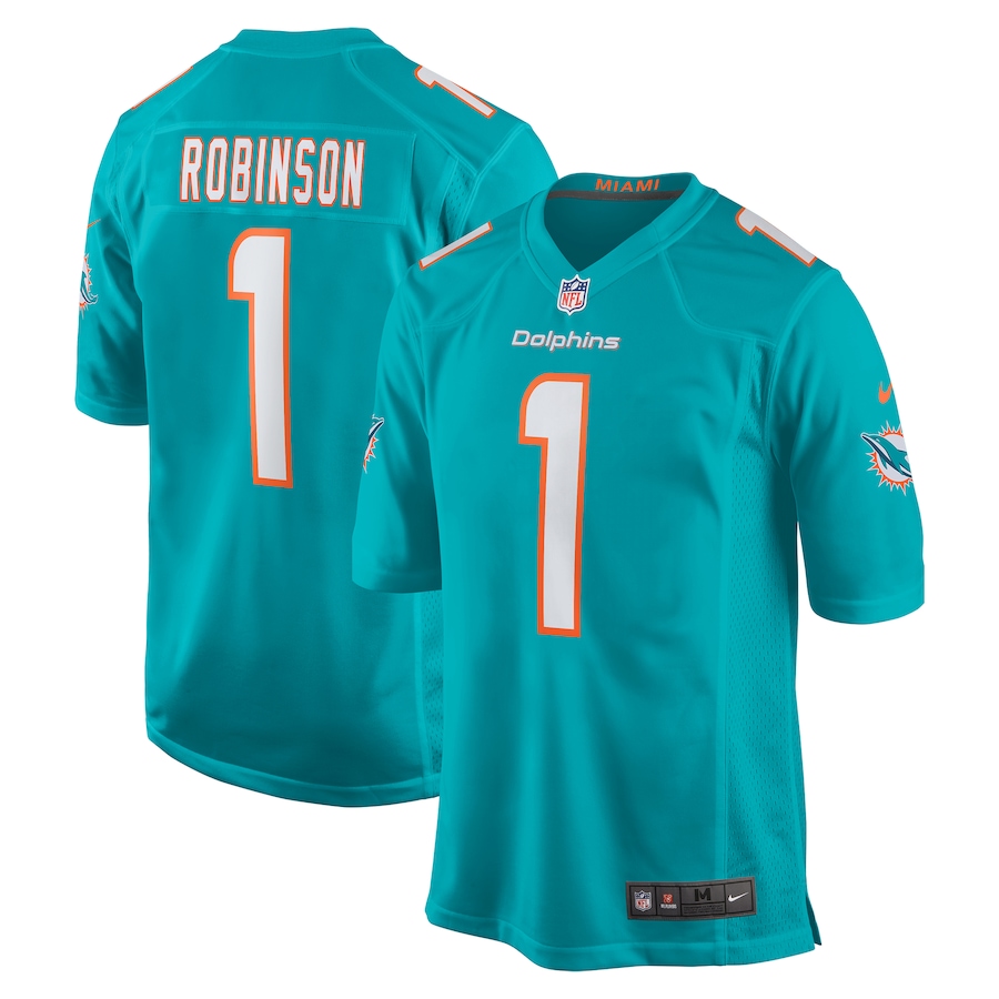 Men's Miami Dolphins Chop Robinson Nike Aqua 2024 NFL Draft First Round Pick Player Game Jersey - Jersey