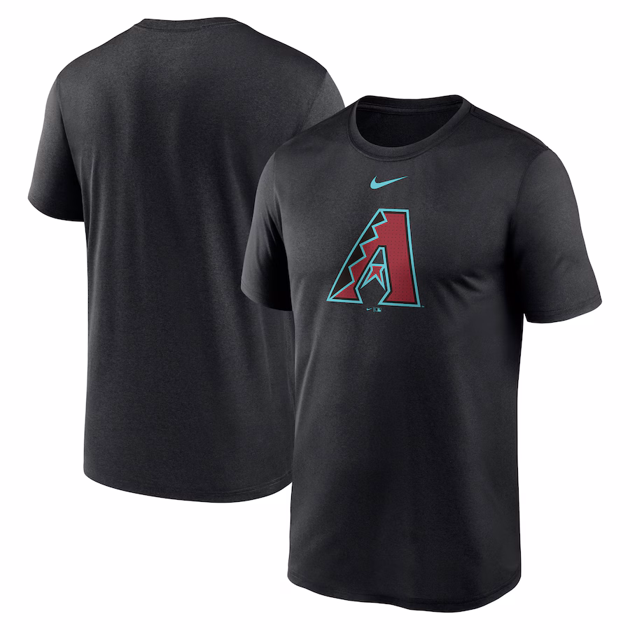 Men's Arizona Diamondbacks Nike Black Legend Fuse Large Logo Performance T-Shirt - Jersey