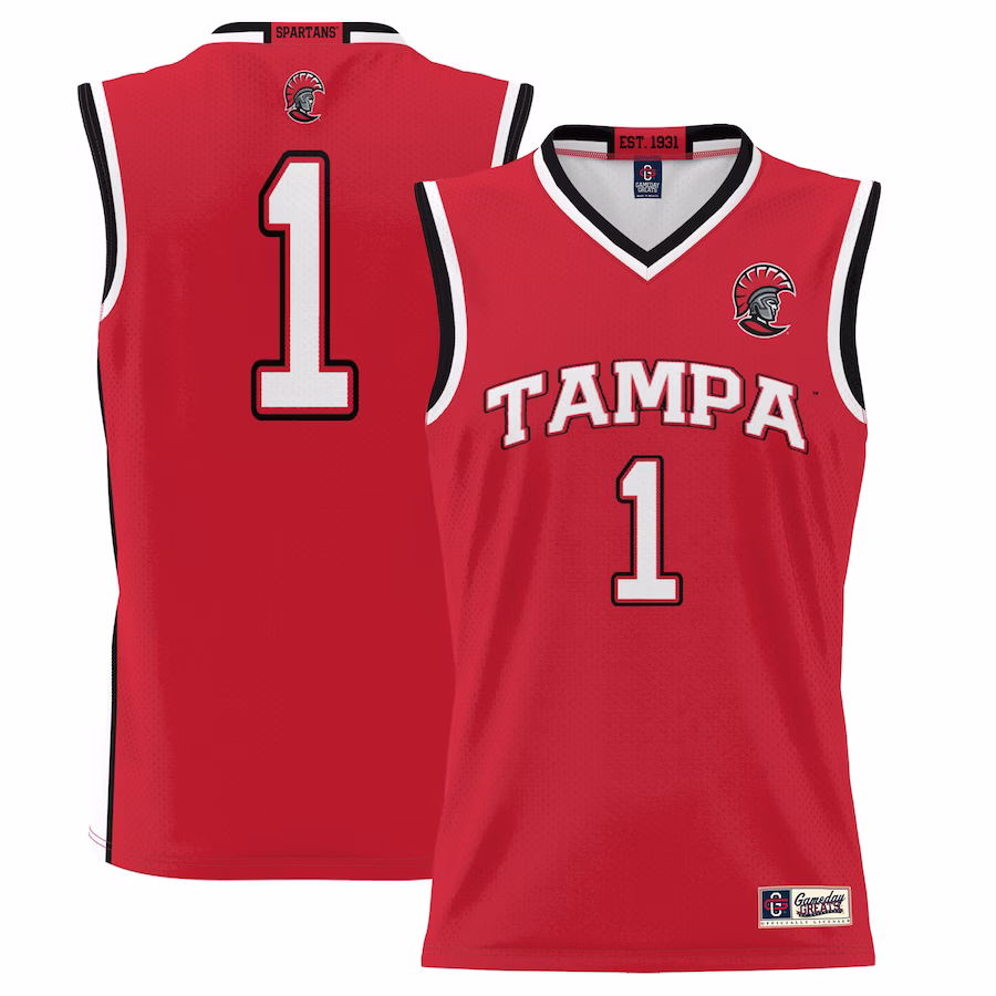 #1  Tampa Spartans GameDay Greats  Lightweight Basketball Jersey - Red - Jersey